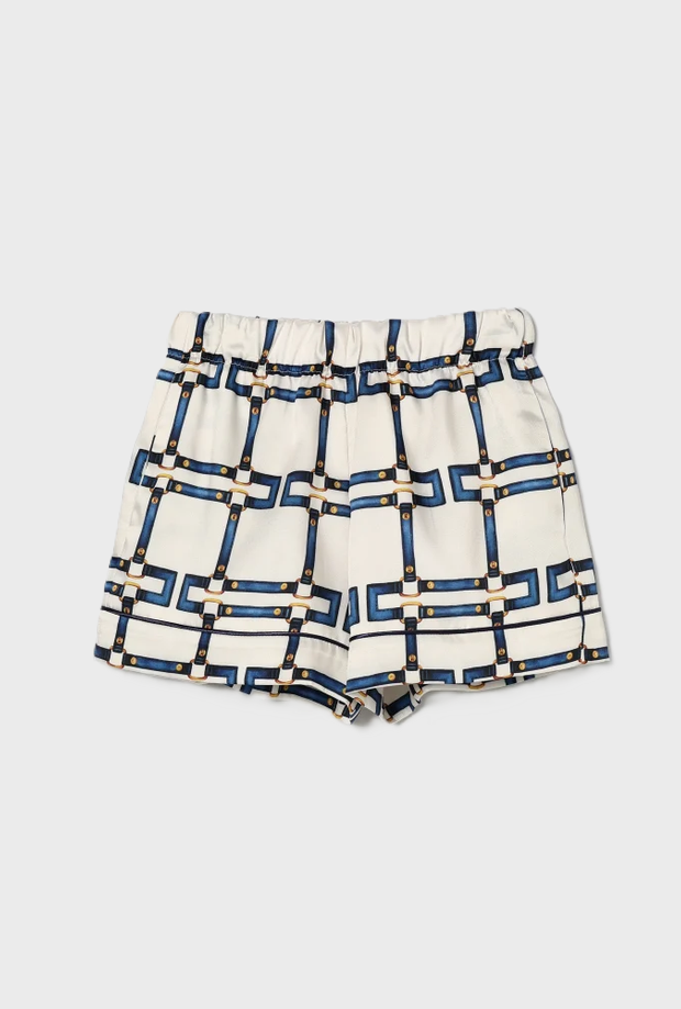 shorts bambina avorio-blu