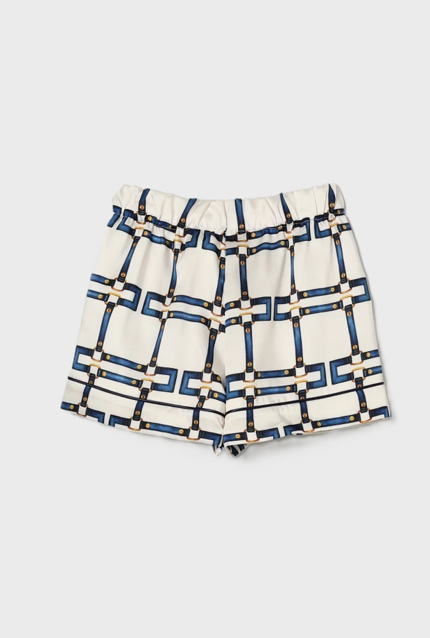 shorts bambina avorio-blu