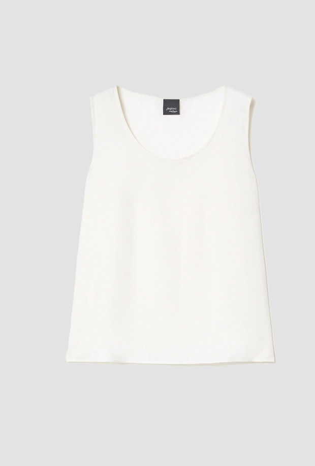 top in lino woman ivory