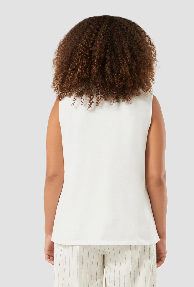 top in lino woman ivory