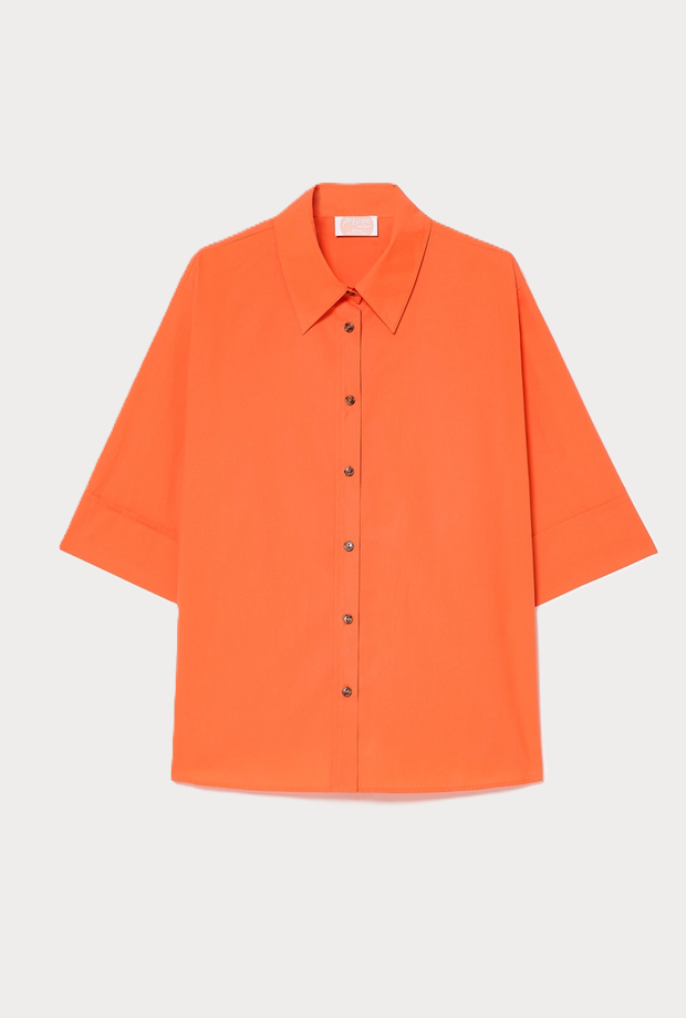 camisa de algodón coral mujer