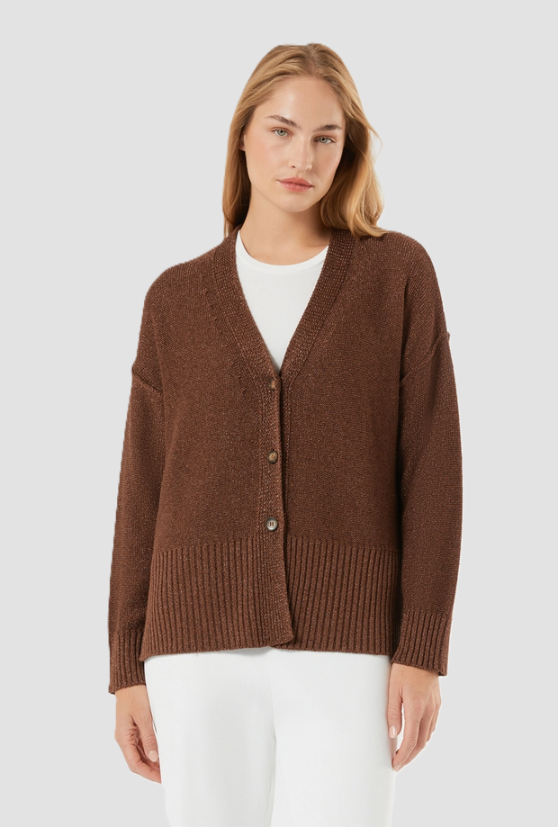 cardigan de punto mujer caramelo