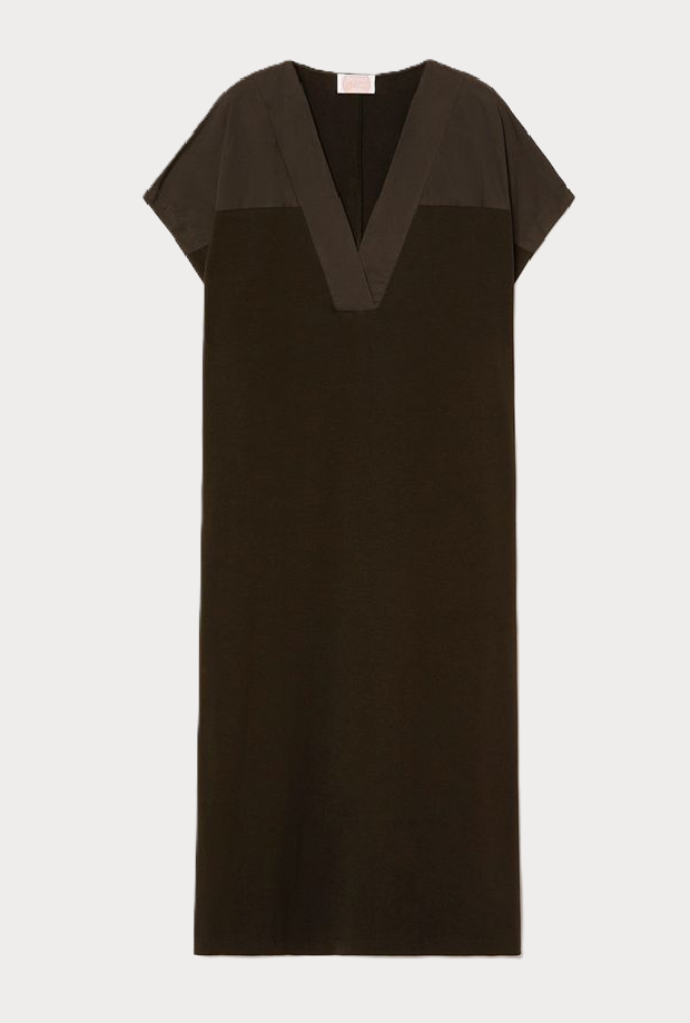 woman cocoa dress