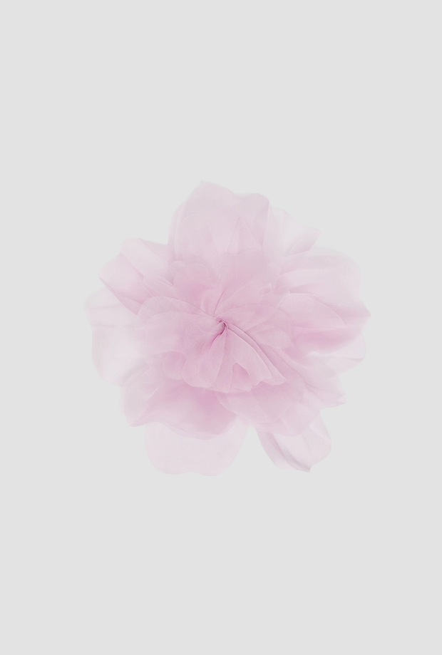 Silk brooch woman lavender