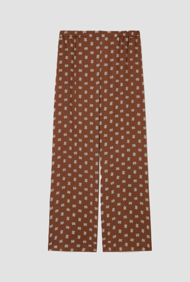 Pantalones Satin de Mujeres Brown