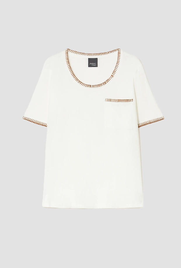 T-shirt with white woman pocket