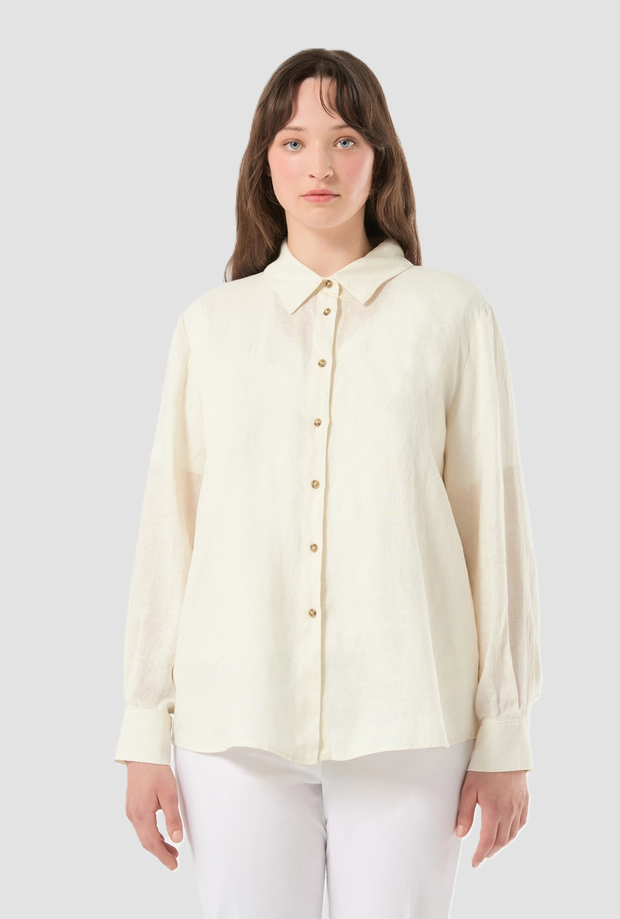 Camisa de ropa de mujer marfil