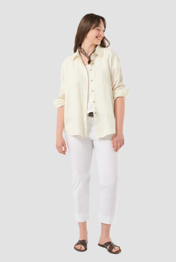Camisa de ropa de mujer marfil