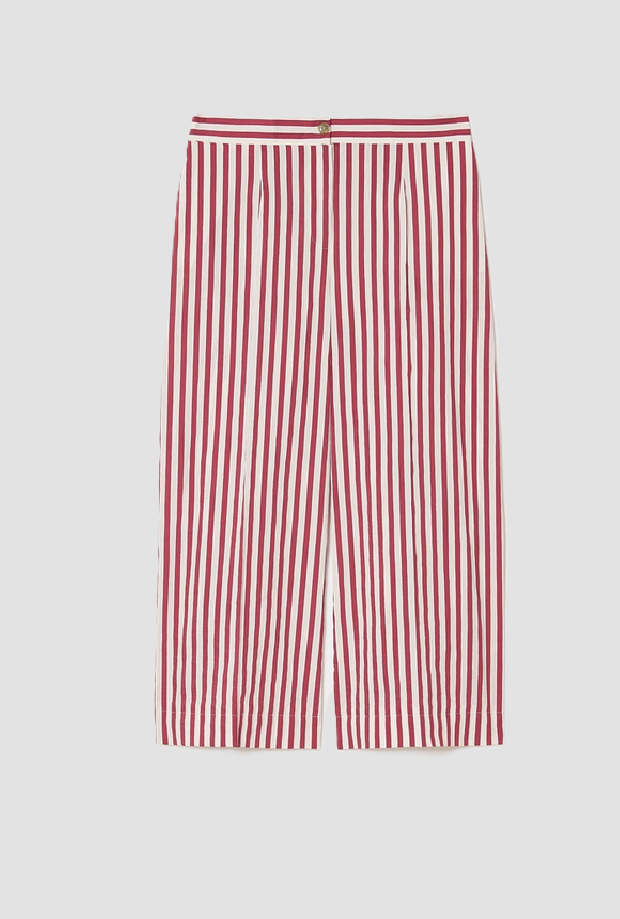 pantalone cropped donna bordeaux