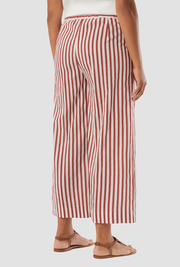 pantalone cropped donna bordeaux