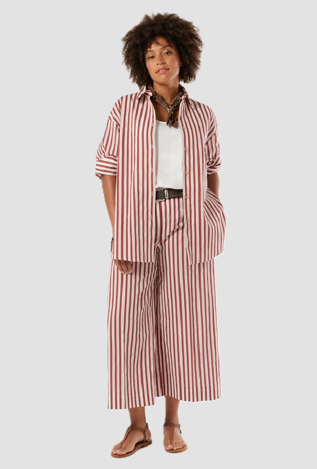 pantalone cropped donna bordeaux