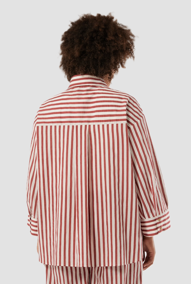 camicia a righe donna bourdeaux