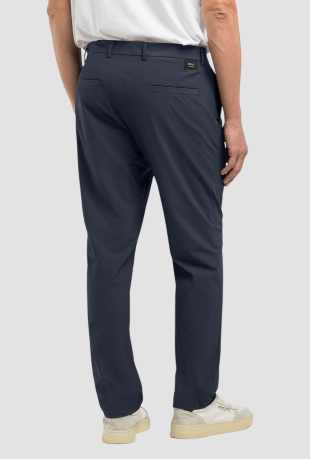 regular fit man blue trousers