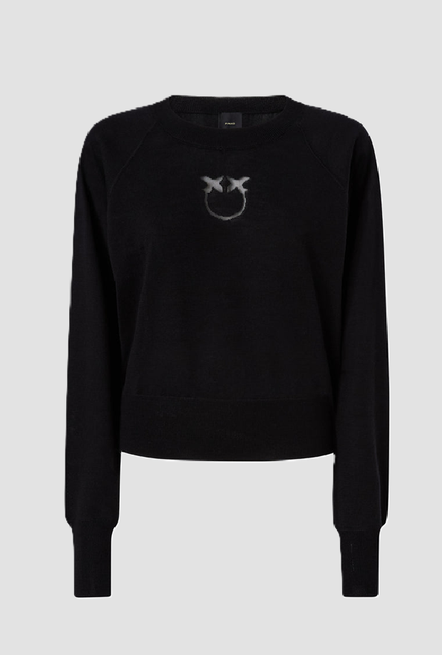 malla con logo amor pájaro mujer negro