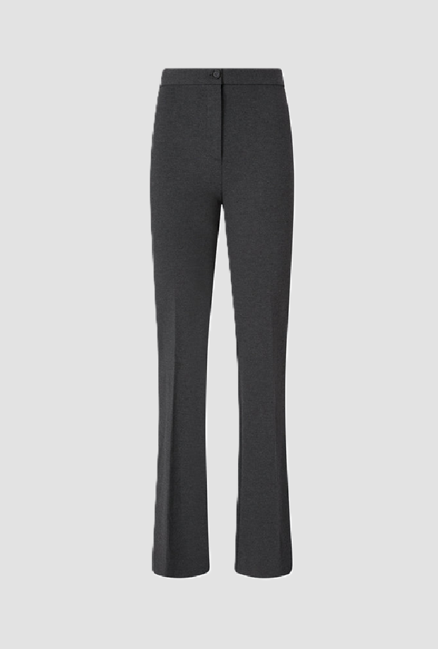 Women's gray fabric trousers