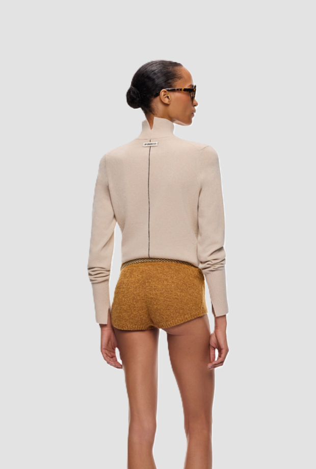 zoetheid gemengd wol-cashmere vrouw beige