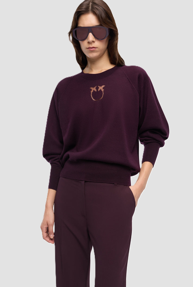 mesh with logo love birds woman purple