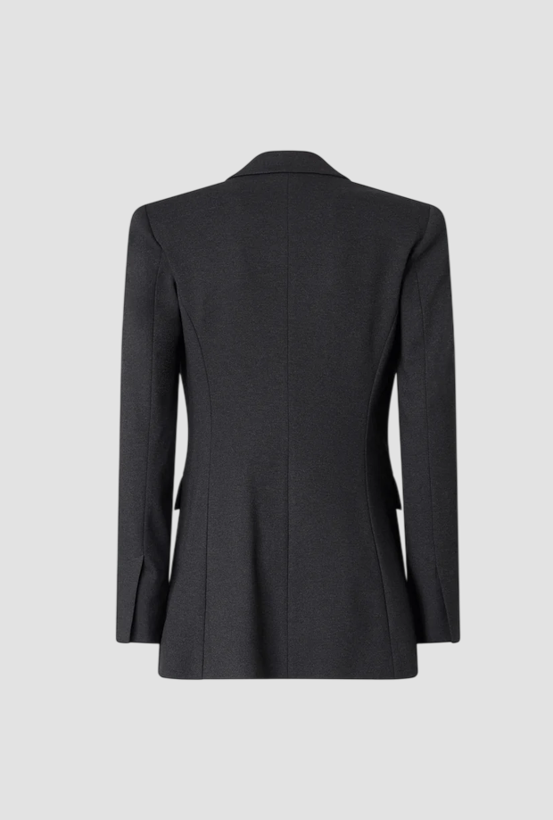 veste double-breasted slim fit femme gris foncé