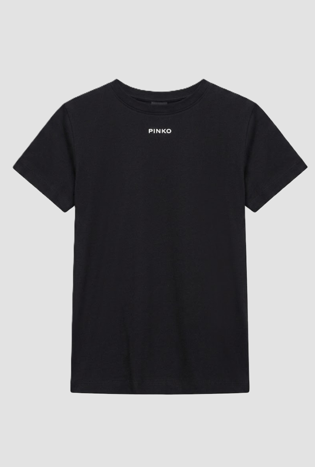 Camiseta básica con logotipo de mujer negra
