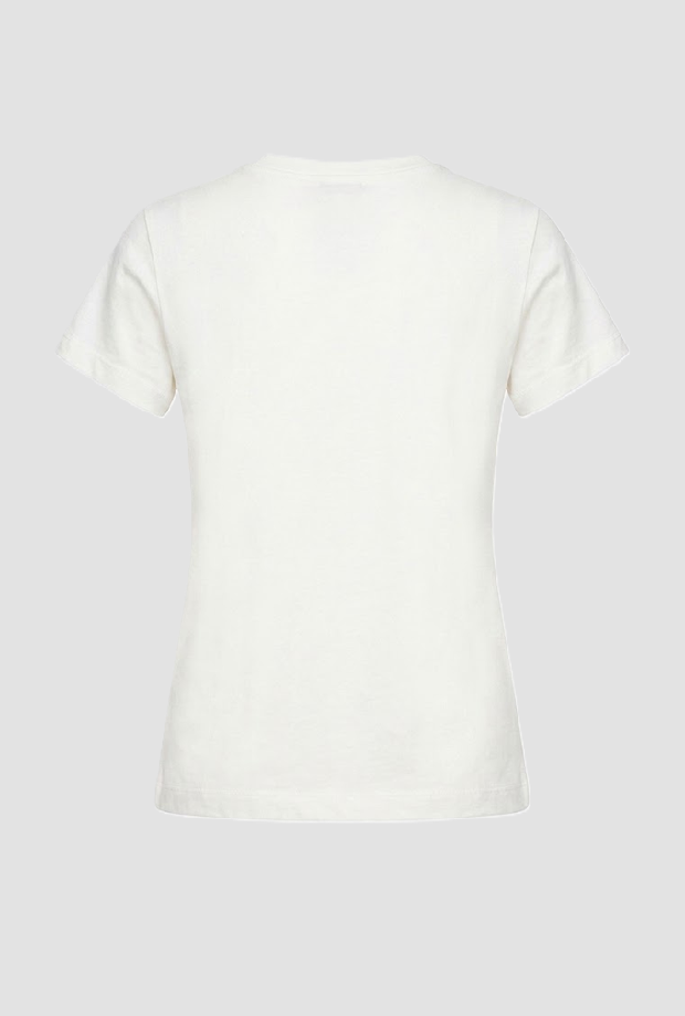 Camiseta básica con logotipo de mujer blanca