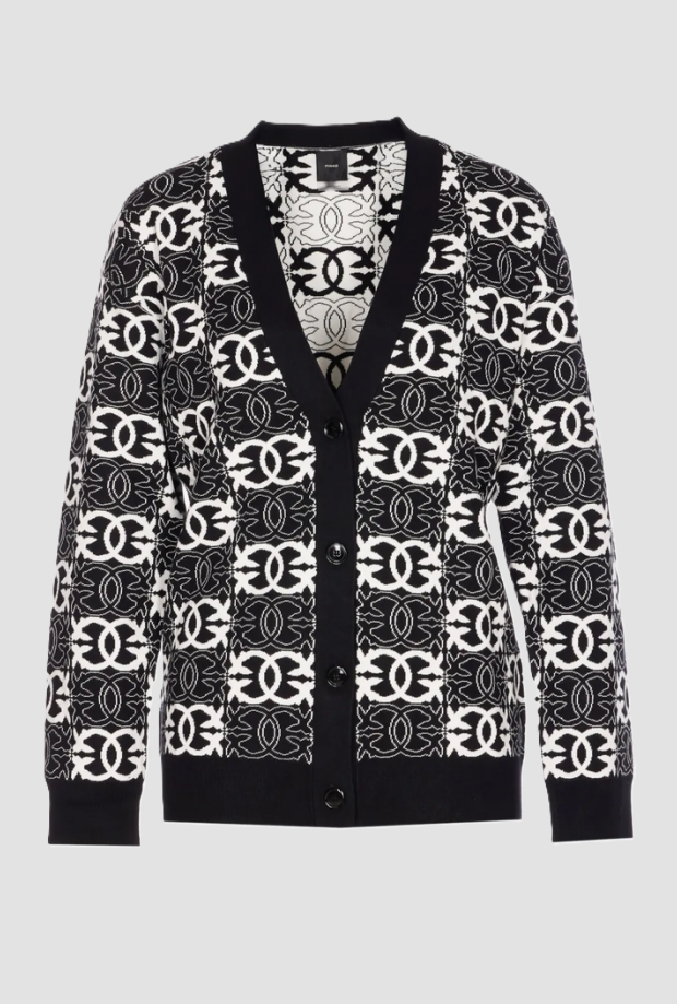 cardigan a v love Vögel schwarz-weiß Frau