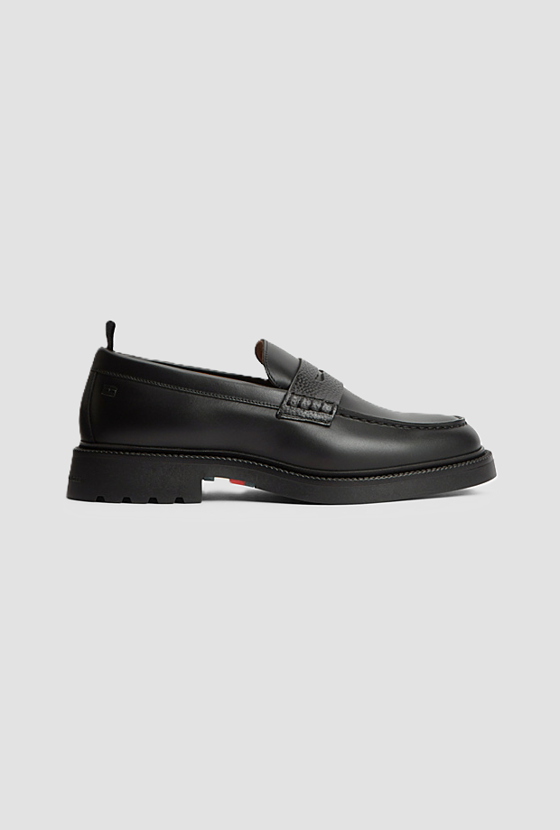 black man leather moccasin