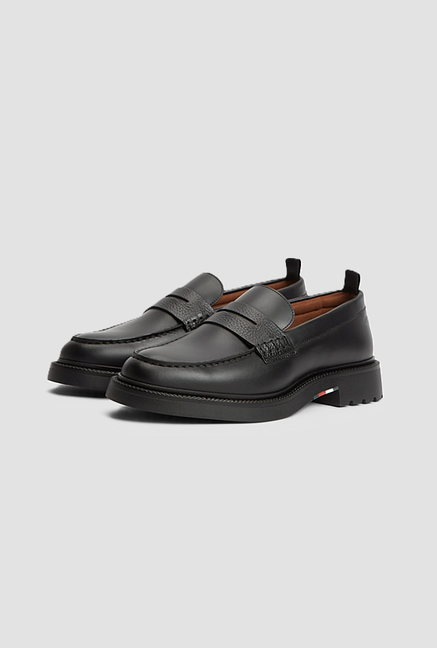 black man leather moccasin