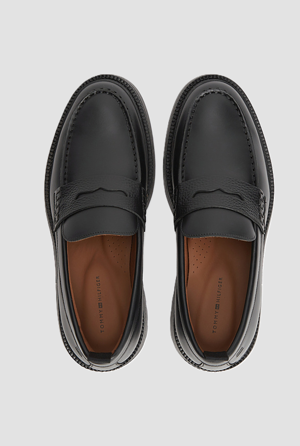 black man leather moccasin