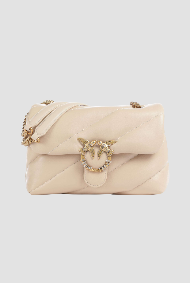 bolsa amor pájaros nueva hebilla mujer beige