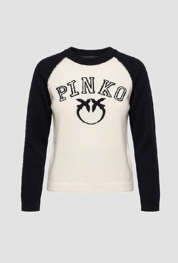 sweater with logo love birds woman black-bureau
