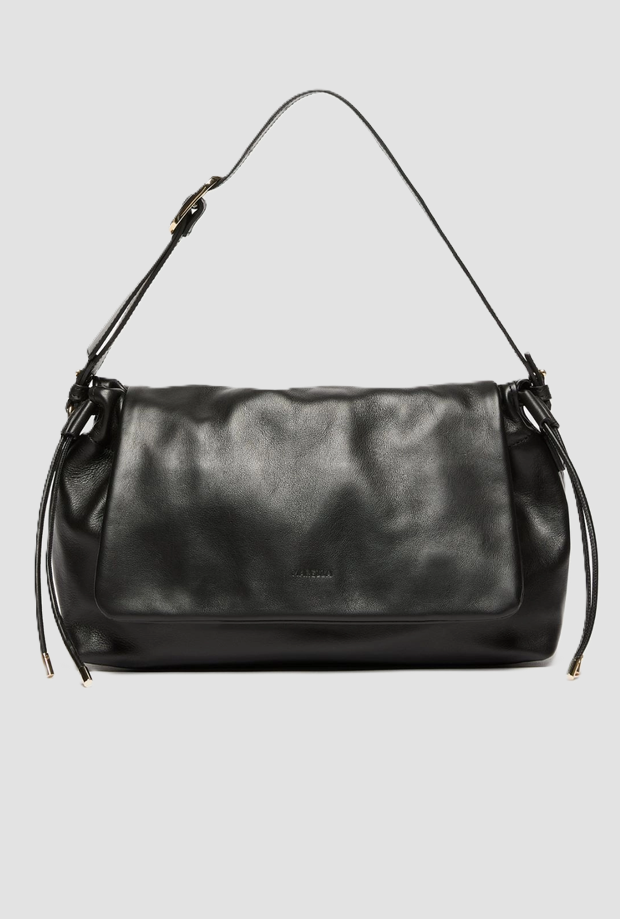 sac à main moyen en cuir noir femme