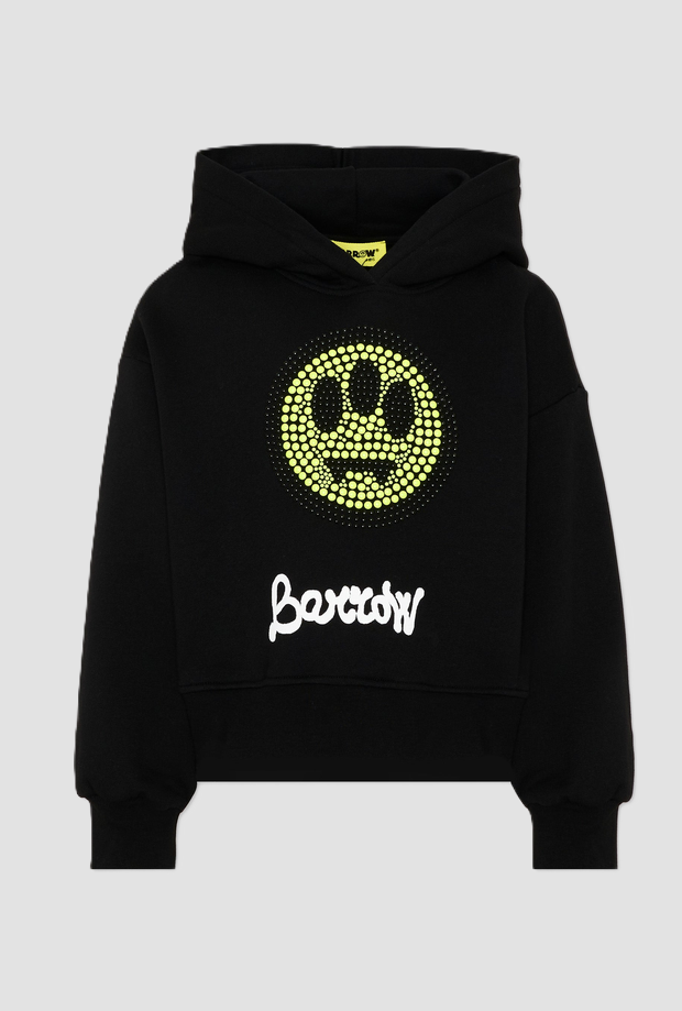 sudadera con logo sonrisa chica negro