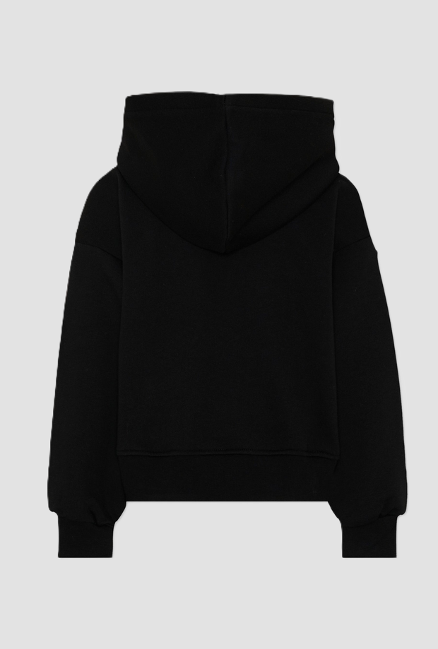 sudadera con logo sonrisa chica negro