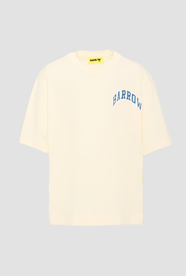 camiseta con crema de bebé de impresión trasera