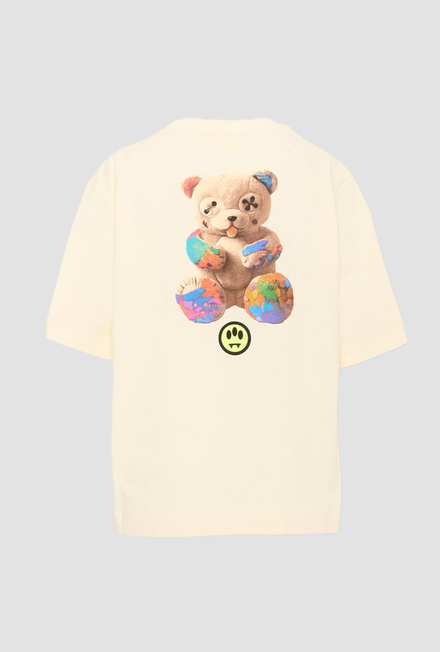 camiseta con crema de bebé de impresión trasera