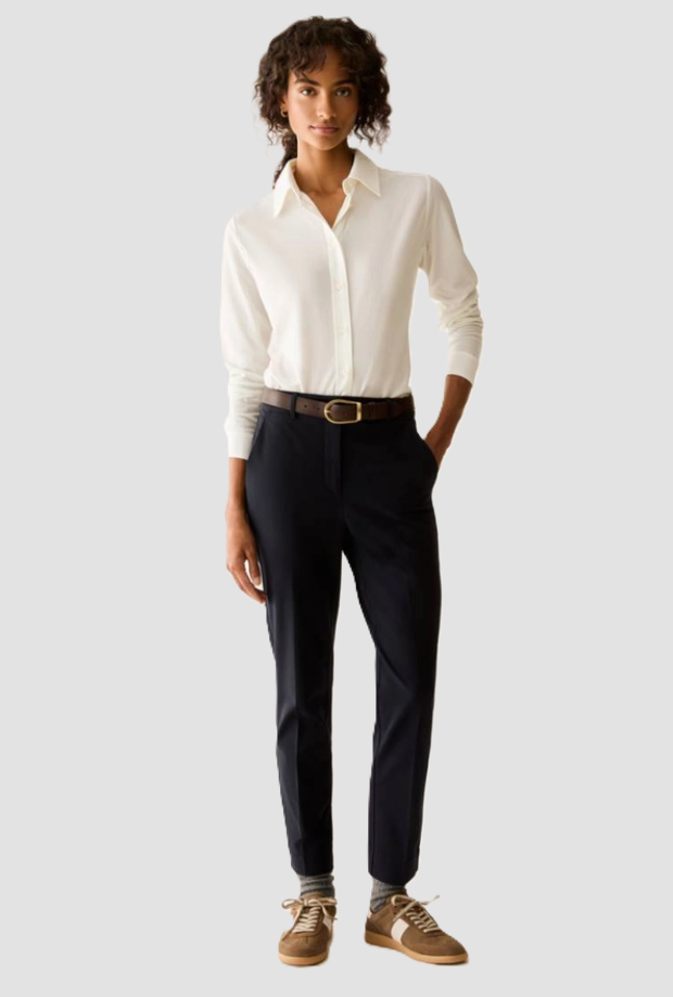 slim fit woman blue trousers