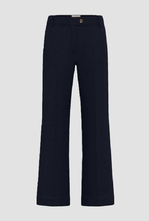 Pantalón de pierna derecha mujer azul marino