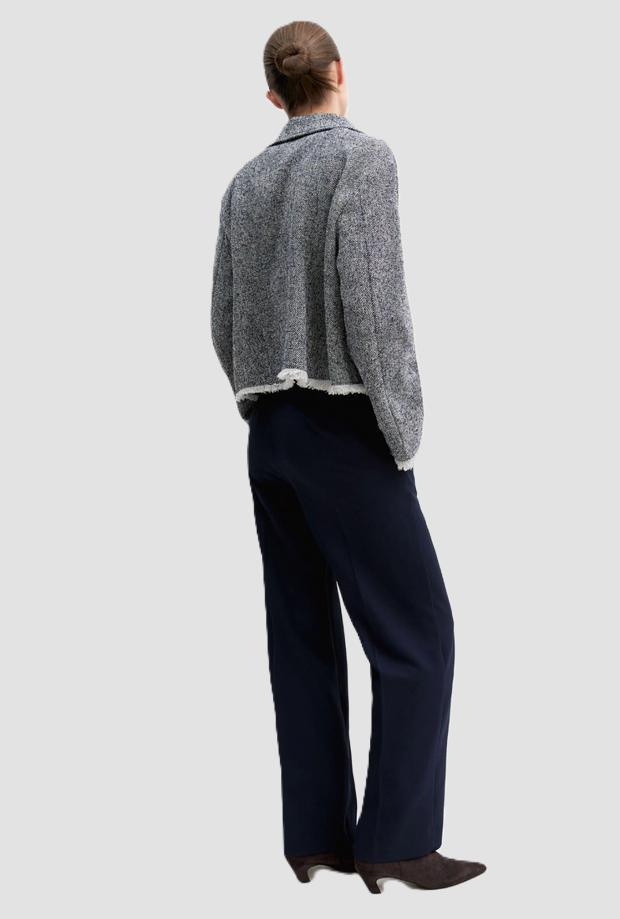Pantalón de pierna derecha mujer azul marino