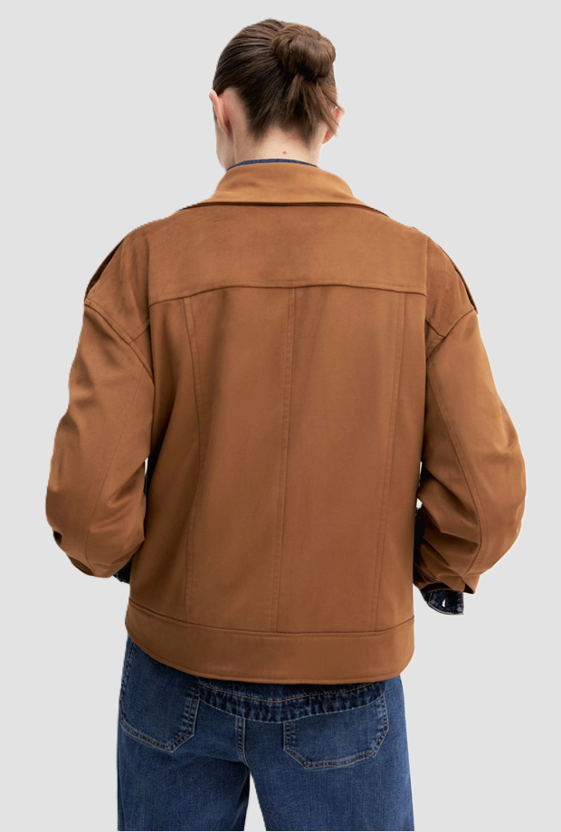 motos chaqueta mujer coñac
