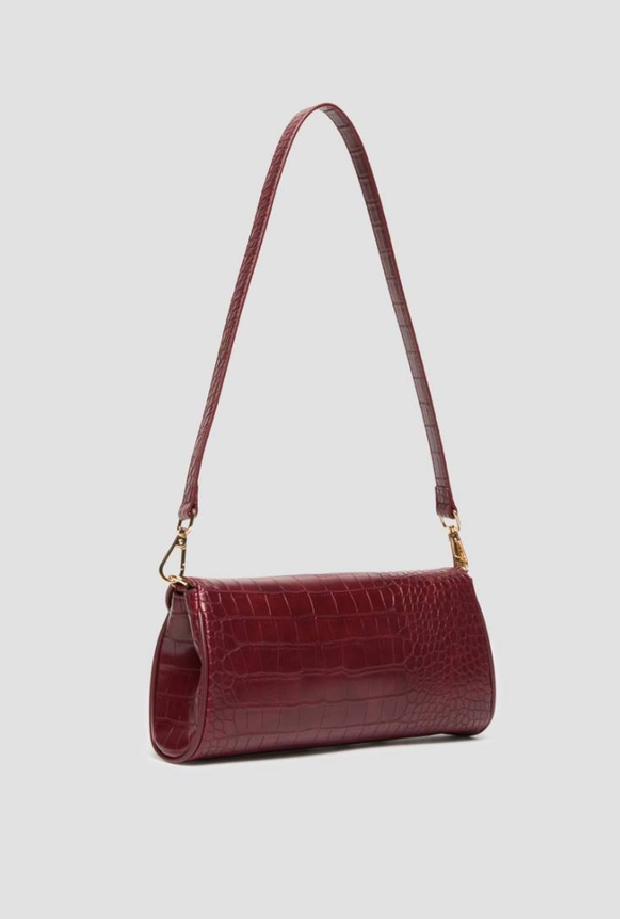 bolsa cocodrilo mujer burgundy