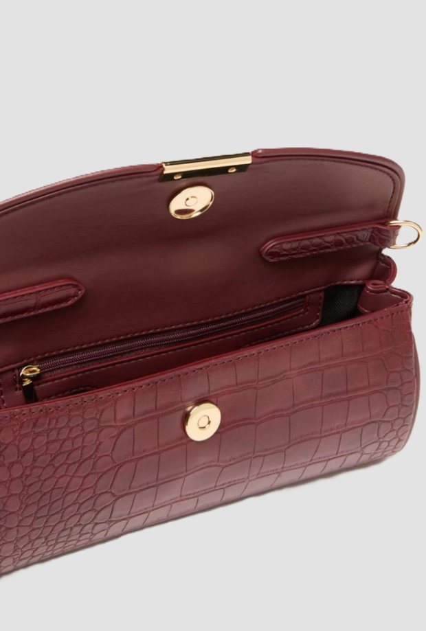bolsa cocodrilo mujer burgundy