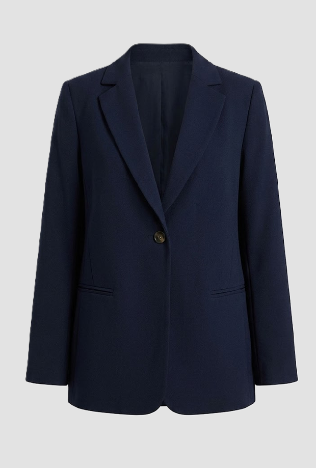 single-breasted jacket woman navy blue