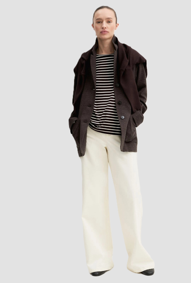 braune Single-Brustjacke