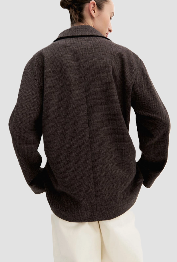 braune Single-Brustjacke