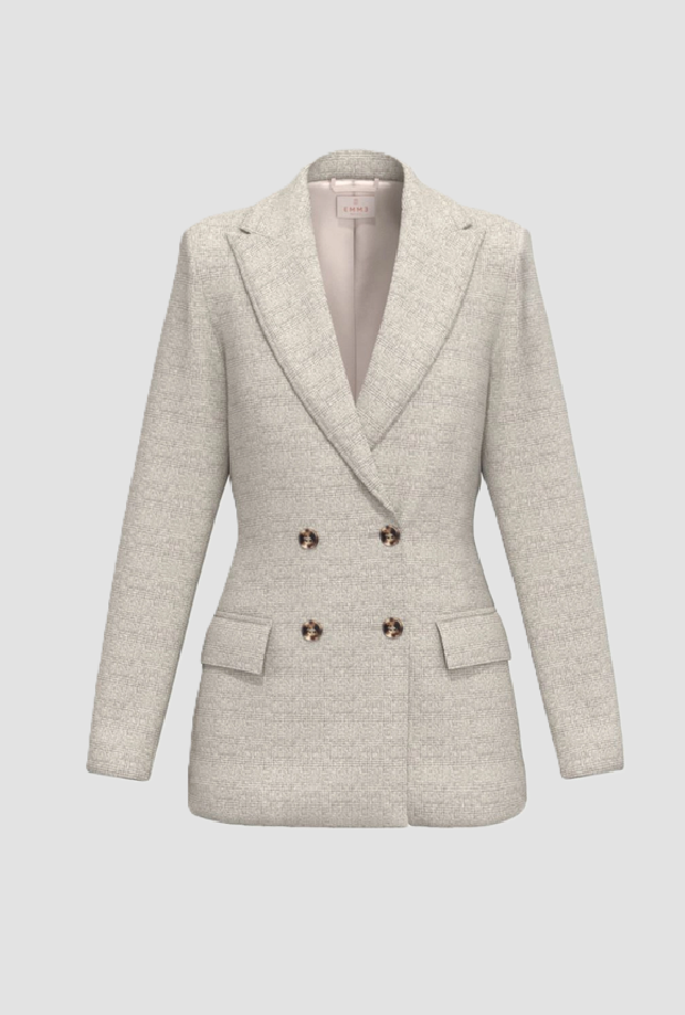 chaqueta doble gris