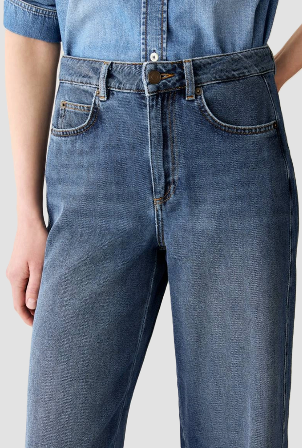jeans puddle ajuste mujer azul