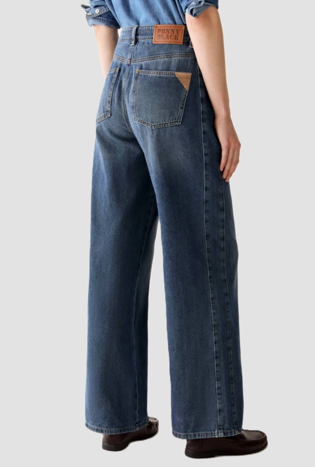jeans puddle ajuste mujer azul