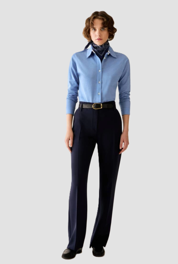 shorts straight fit woman blue