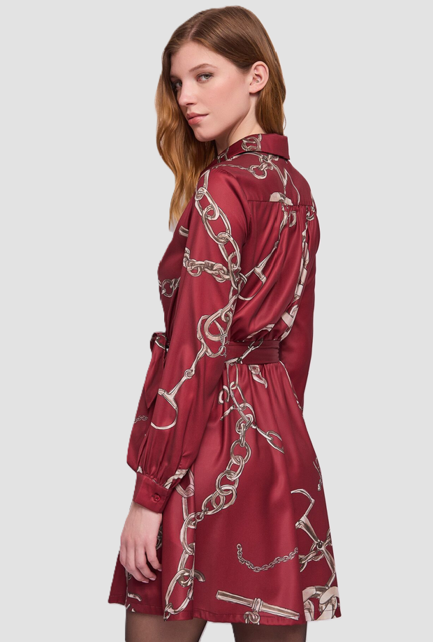 dress with prints woman red