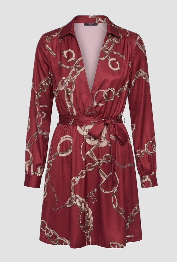 dress with prints woman red